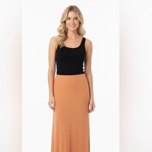 Anthropologie Current air peach color knit sweater maxi skirt size medium